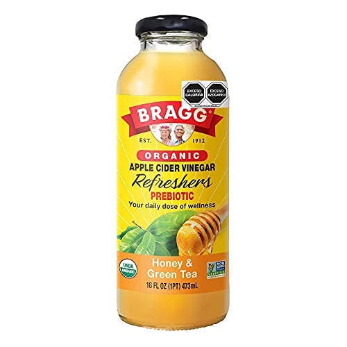 Bragg Organic Apple Cider Vinegar Refreshers Honey & Green Tea 16 fl oz Pack of 4