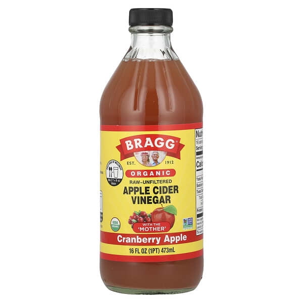 Bragg, Organic Apple Cider Vinegar With The 'Mother', Cranberry Apple, 16 fl oz