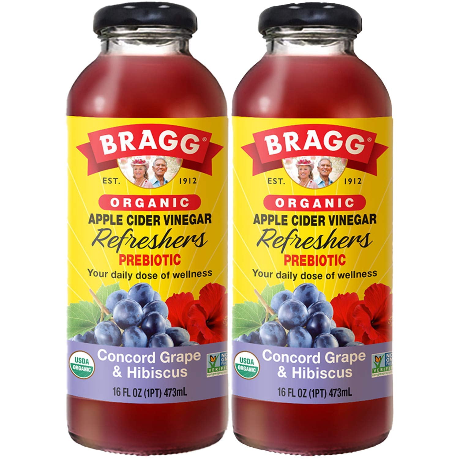 Bragg Organic Apple Cider Vinegar with Grape and Acai 16 Oz (Pack of