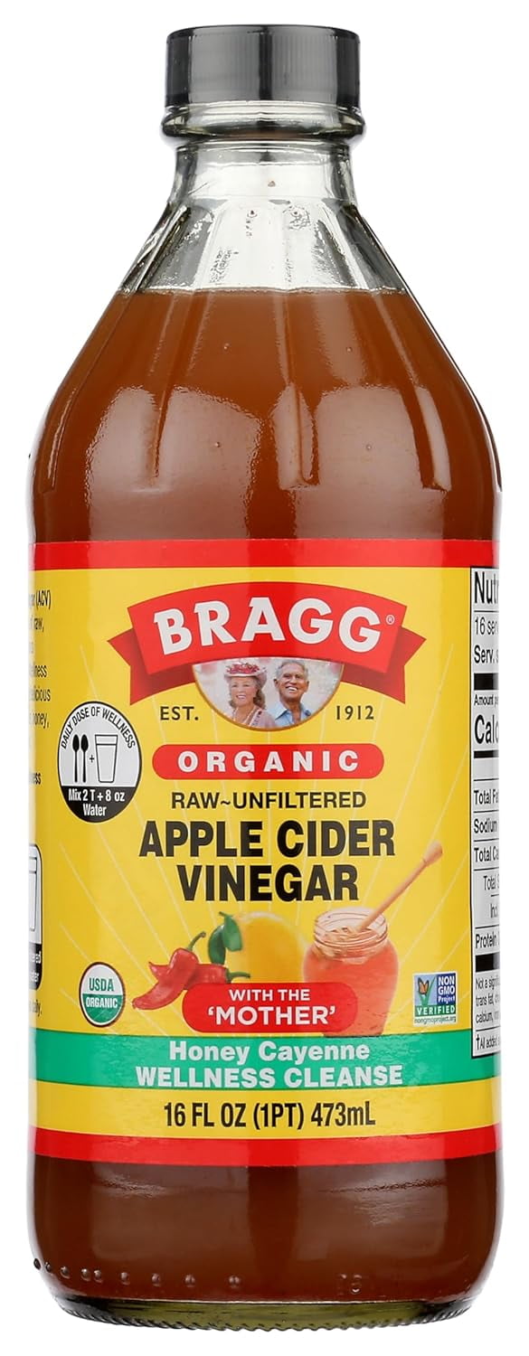 Bragg Organic Apple Cider Vinegar Cleanse with the Mother, Raw and Unfiltered, 16 fl oz
