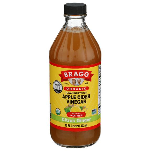 Bragg Organic Citrus Ginger Vinegar 16 oz (Pack of 6)
