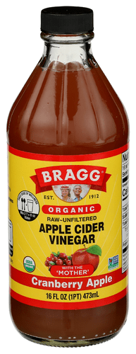 Bragg Organic Cranberry Vinegar 16 oz (Pack of 6)