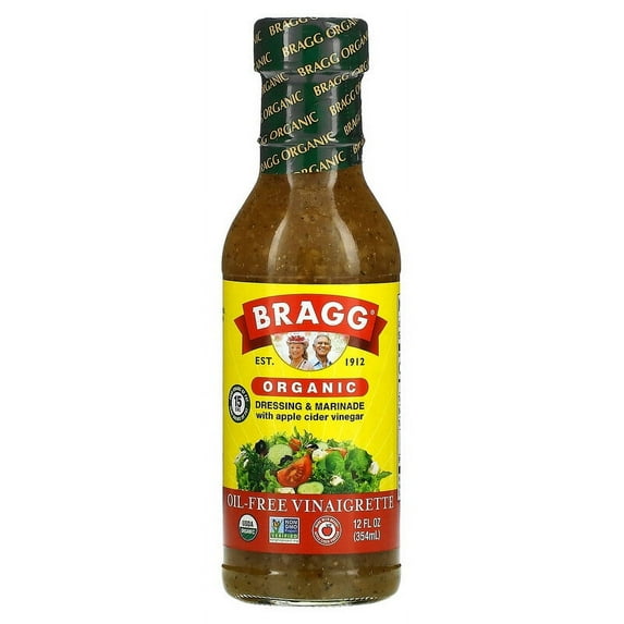 Bragg, Organic Dressing & Marinade with Apple Cider Vinegar, 12 fl oz Pack of 4