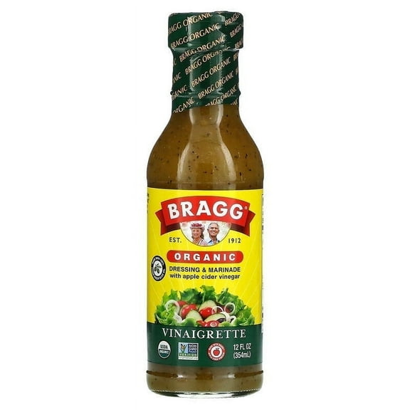Bragg, Organic Dressing & Marinade with Apple Cider Vinegar, Vinaigrette, 12 fl oz Pack of 3