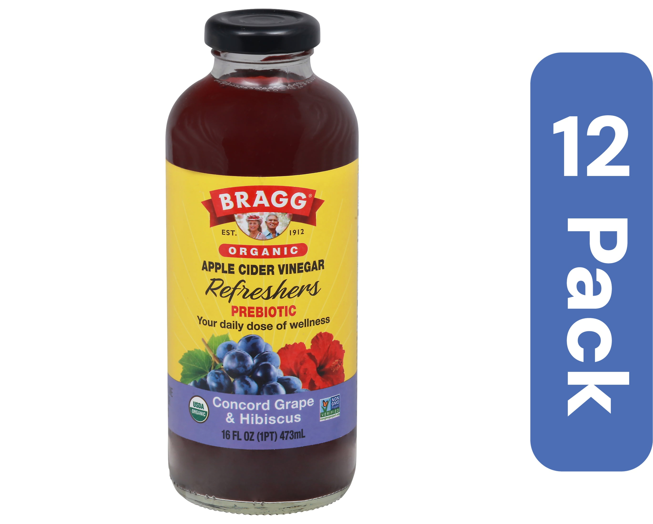 Bragg Organic Grape Apple Cider Drink 16 oz (Pack Of 12)
