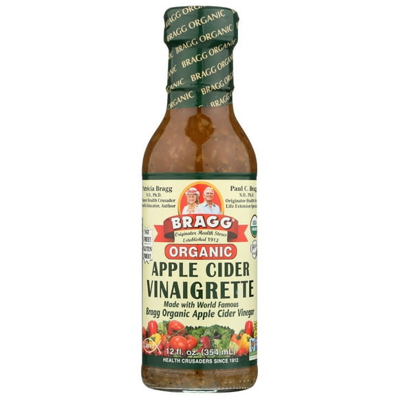 Bragg Organic Raw Apple Cider Vinaigrette Dressing, 12 Fl Oz.