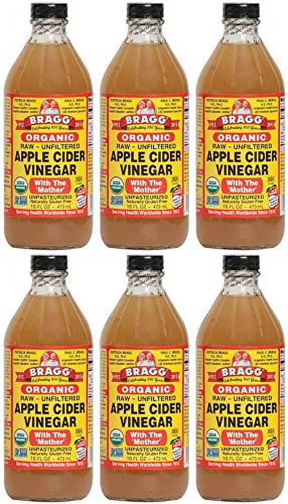 Bragg Organic Raw Apple Cider Vinegar, 32 Ounce - 6 Pack