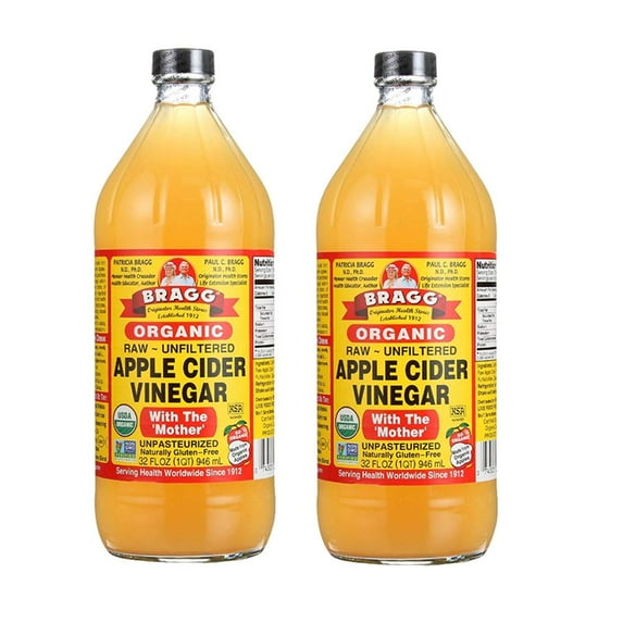 Bragg Organic Raw Unfiltered Apple Cider Vinegar, 32 Fl.Oz (Pack Of 2)