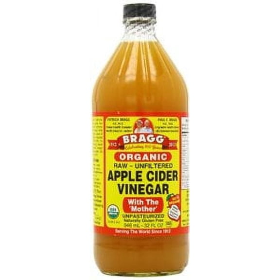 Bragg Organic Raw Unfiltered Apple Cider Vinegar, 32 fl.oz (Pack of 2)