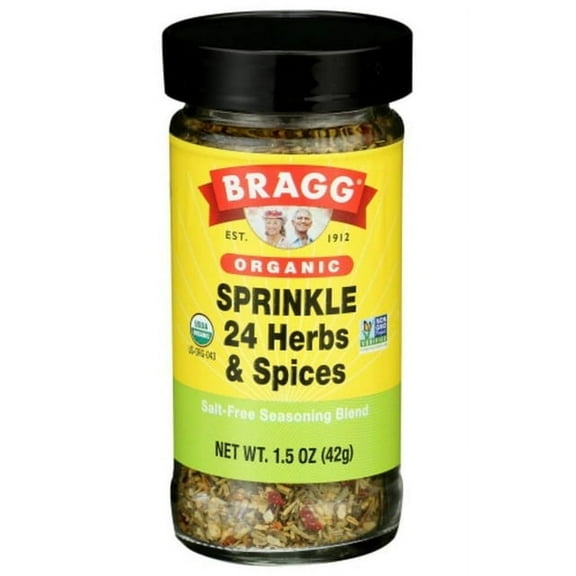 Bragg, Organic, Sprinkle 24 Herbs & Spices Seasoning, 1.5 oz Pack of 3