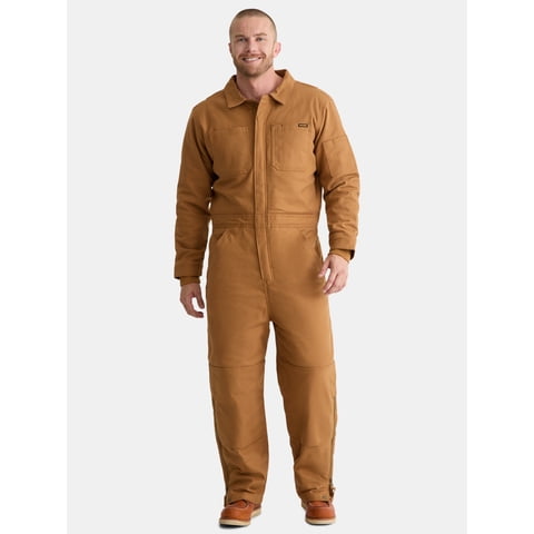 Men’s and Big Men’s Insulated Coveralls with Long Sleeves, Sizes M-2XL