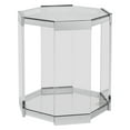thumbnail image 1 of Brahm Octagonal Acrylic End Table, Chrome, 1 of 4