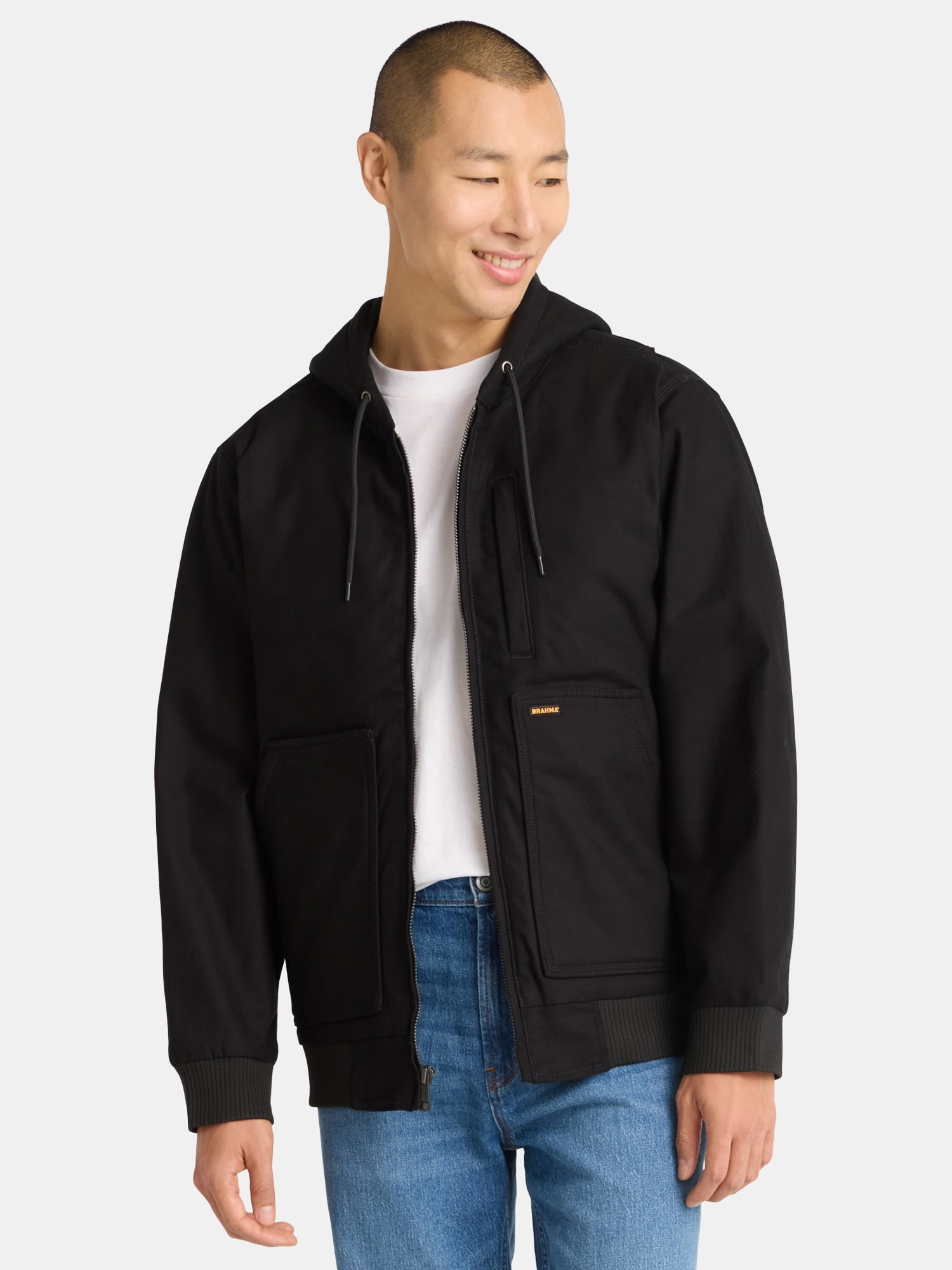 Brahma Men's and Big Men's Insulated Hooded Workwear Jacket