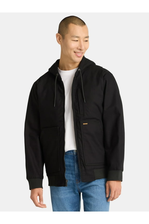 Men's and Big Men's Insulated Hooded Workwear Jacket, Heavyweight, Sizes S-3XL