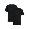 thumbnail image 1 of Brahma Men's Pocket T-Shirts Moisture-Wicking Short Sleeve Work Shirt, Black/Black, 2-Pack, 1 of 8
