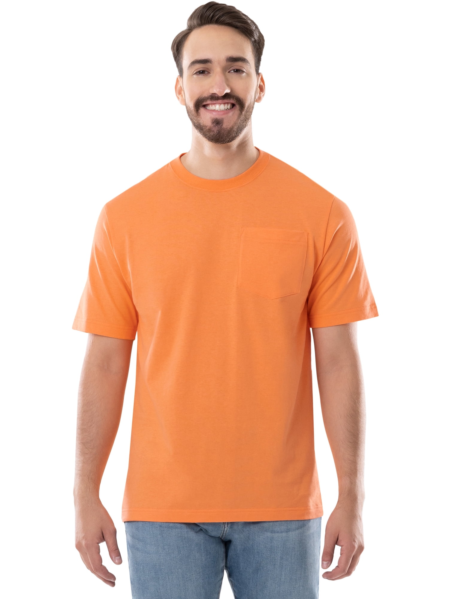 【oan】Bramer Paint Short Sleeve T-Shirt Brahma Men's Short Sleeve Work T-Shirt with Pocket, 100