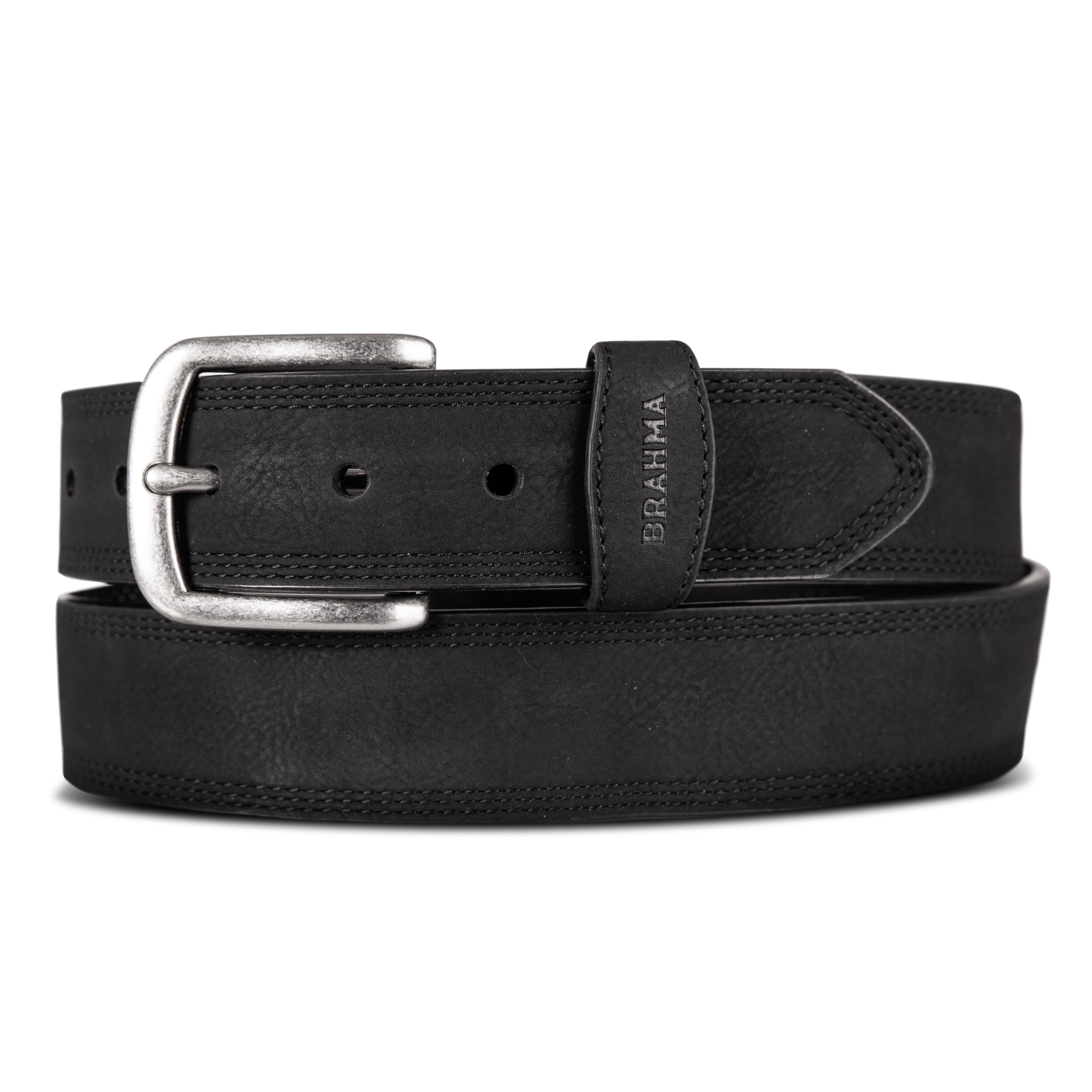Brahma Triple Needle Stitch Work Belt with Snap Buckle, Premium