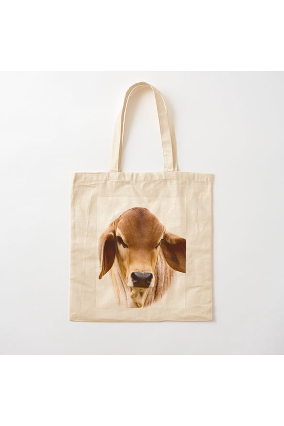 Brahman Calf Canvas Tote Bags, Reusable Shopping Bag