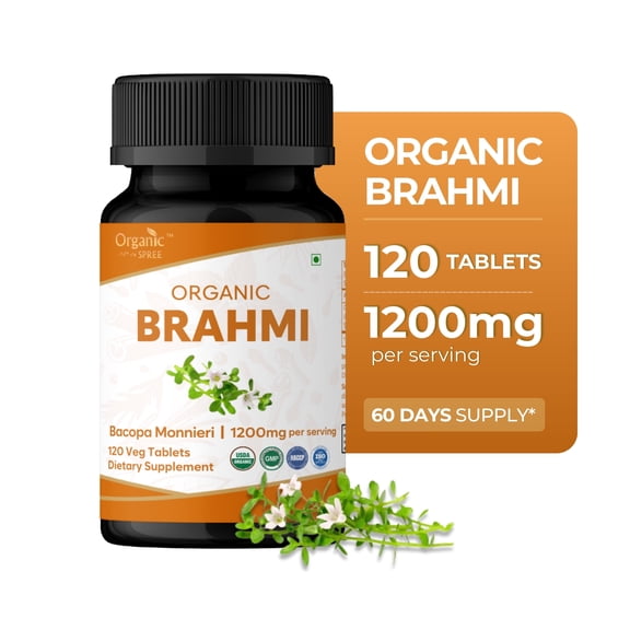 Organic Spree Brahmi (Bacopa Monnieri )120 Tablets – USDA Organic Certified