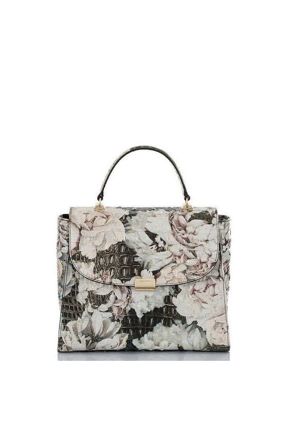 Ingrid Eden Floral White/Black Top Handle Crossbody
