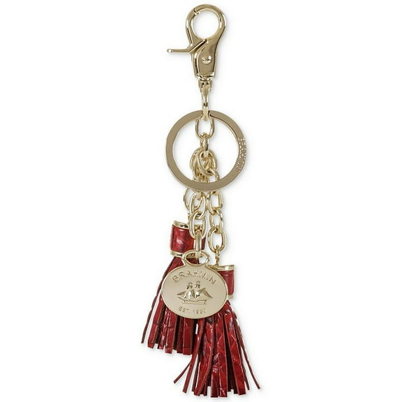 Brahmin Key Ring Women's Cranberry Tassel
