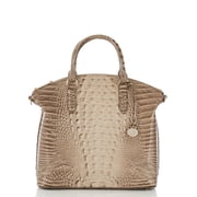 Brahmin Large Duxbury Latte Neutral/Mocha/Beige Adjustable Strap Melbourne Satchel