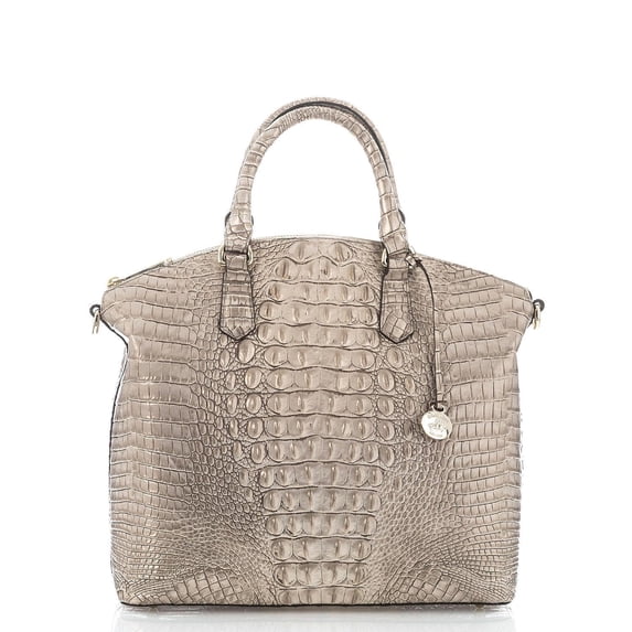 Brahmin Large Duxbury Sugar Cane Silver/Metallic Satchel