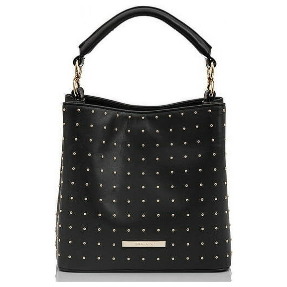 Brahmin Mini Amelia Black Obscura Bucket Bag