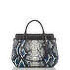 Brahmin Raelynn Cobalt Ballington Blue/Black/Silver/Navy Top Handle Satchel