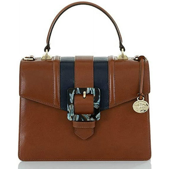 Brahmin Whiskey Portico Top Handle Leather Mini Francine Satchel Bag Purse