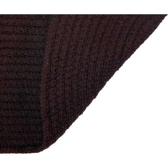 Braid Collection - Durable, Stain , Reversible Indoor Utility  100% Polypropylene  Vibrant Color  60" x 96" Oval  Chocolate Solid Rug
