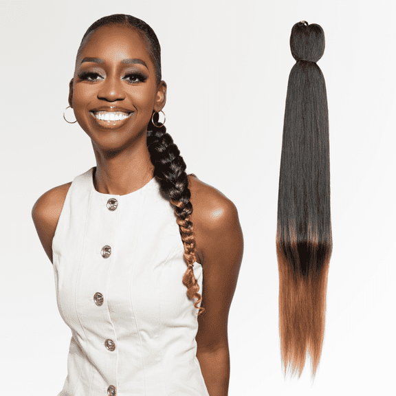 Braid Magic EcoLuxe Braiding Hair Pre-Stretched Braiding Hair 52” Anti-Itch – Yaki Texture, Color 2 (8 Pack)