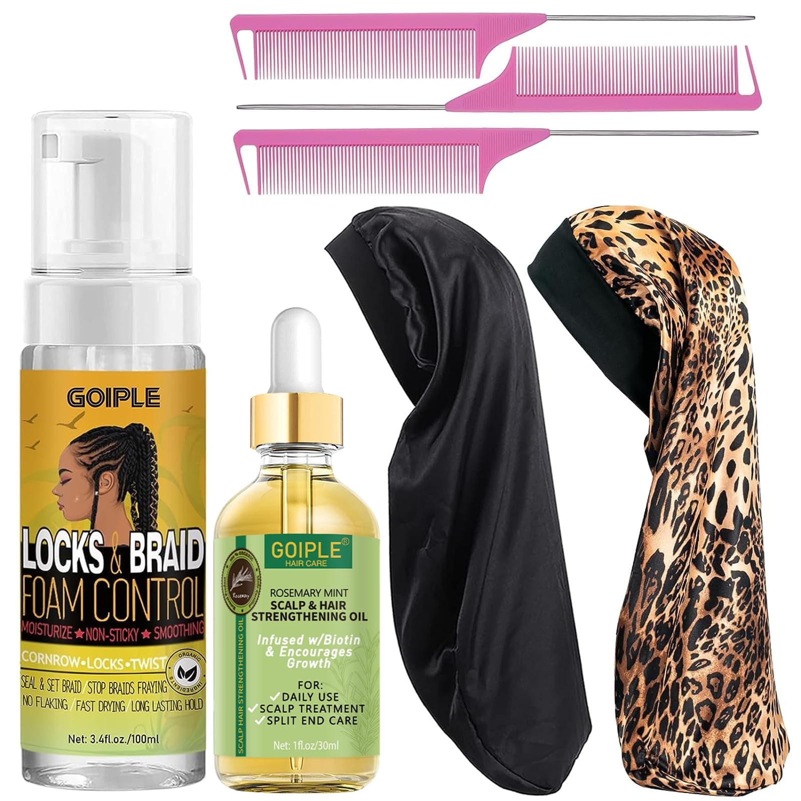 Braid Foam Control Mousse Braiding Mousse for Braids Twist, Locs, No Flake Mousse for Braids