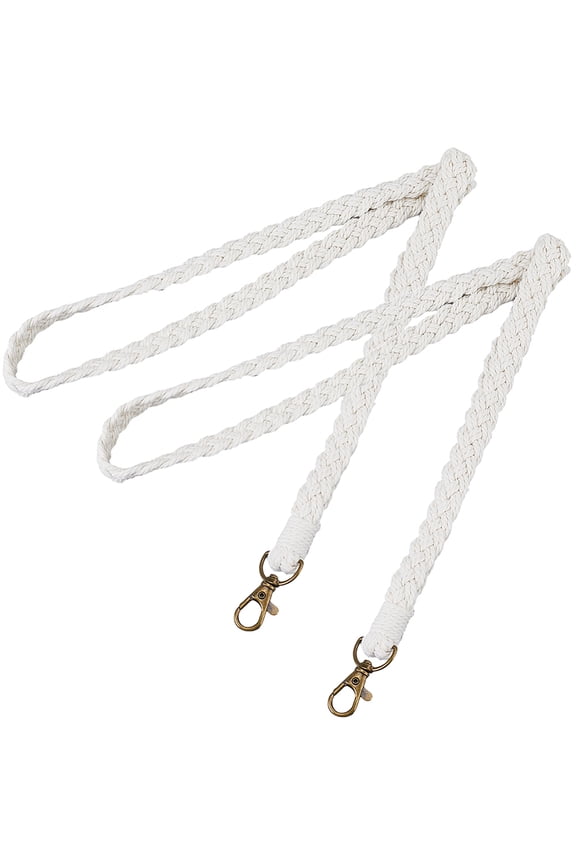 Braid Lanyard With Alloy Swivel Clasp Woven Necklace ID Card Cell Phone Strap With Clip Rope for Women Men