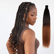 Braid Miracle Pre-Stretched Braiding Hair 52  Anti-Itch   Yaki Texture, Color 1B/30 8 Pack