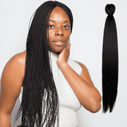 Braid Miracle Pre-stretched Braiding Hair for Women - 52 inch, 8-pack, 90g, Anti-itch, Soft Yaki Texture, Hot Water Set, Synthetic Extensions 1