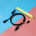 thumbnail image 1 of Braid Shielded USB to Typc C Coiled Keyboard Cable for Mechanical Keyboard Data Charging Extension, 1 of 5