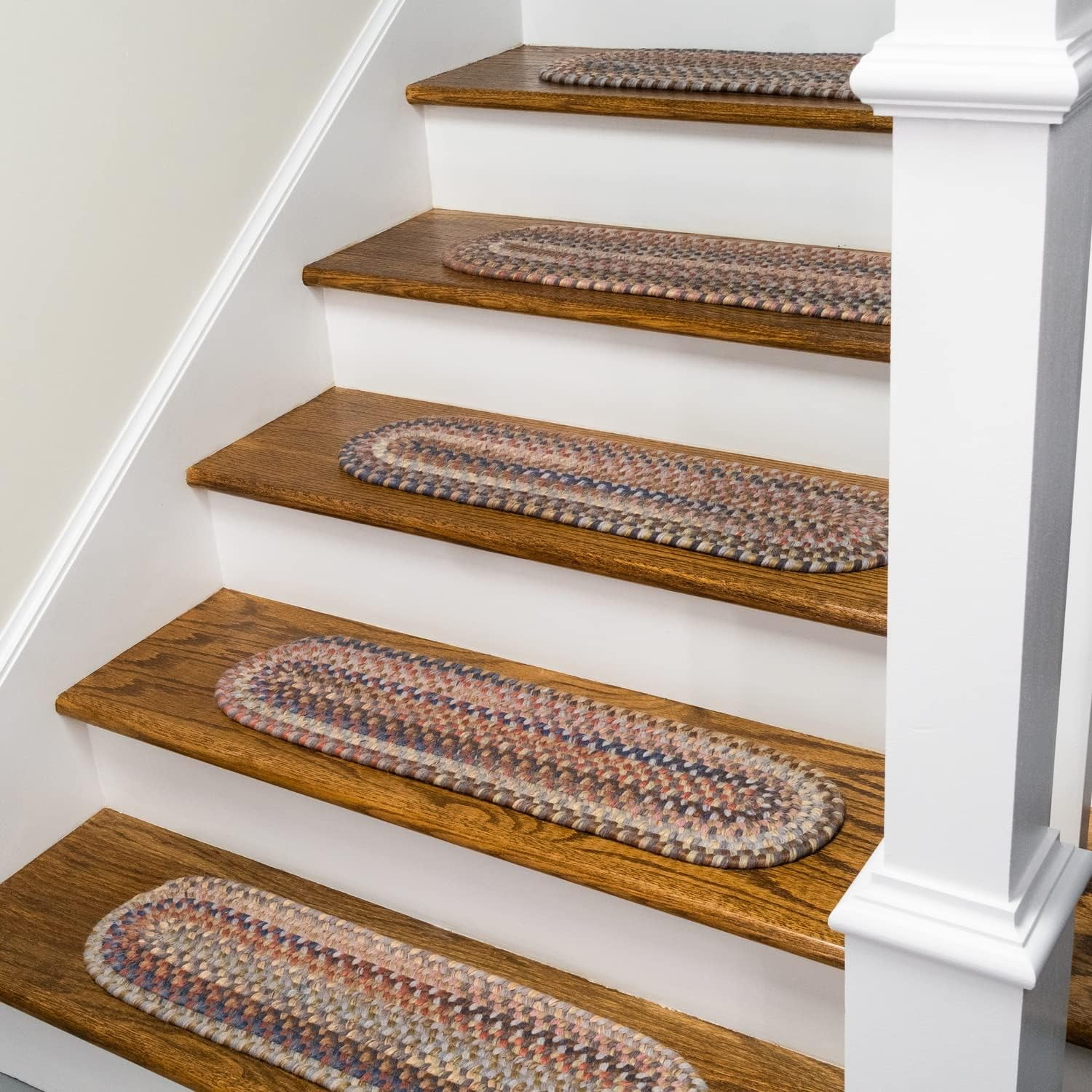 Braid Stair Treads Gray 8"x28" (SET 4)