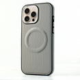 thumbnail image 1 of Braid Woven Pattern Desgin PU Leather Case for iPhone 13, Shockproof Protective, Compatible with Magsafe, Support Wireless Charging Slim Phone Case for iPhone 13, Gray, 1 of 5