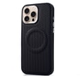 thumbnail image 1 of Braid Woven Pattern Desgin PU Leather Case for iPhone 16 Plus, Shockproof Protective, Compatible with Magsafe, Support Wireless Charging Slim Phone Case for iPhone 16 Plus, Black, 1 of 5