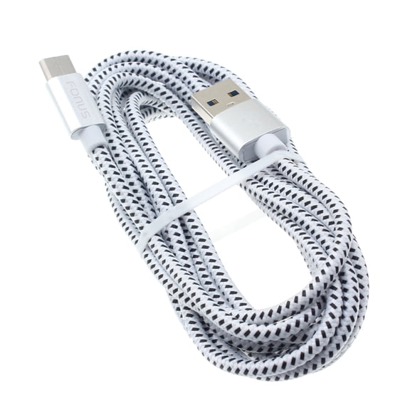 Braided 10ft Long Type-C Cable Rapid Charger Sync USB Wire L9D for Samsung Galaxy S8, active S10e S10+ S10 5G Note9 Note8 A9 - Sonim XP3 - Sony Xperia XZs XZ3 XZ1 XA1 L1 - Xiaomi Mi Mix 2 9