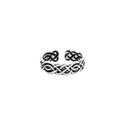 Braided 925 Sterling Silver Toe Ring