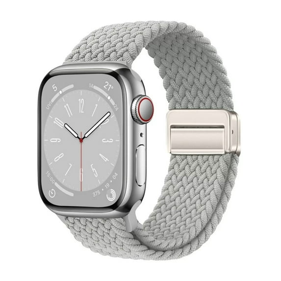 Braided Bands With Magnetic Clasp Compatible with Apple Watch Band 46mm for Women Men, Breathable Soft Nylon Sport Loop Strap for iWatch Series 10 46mm