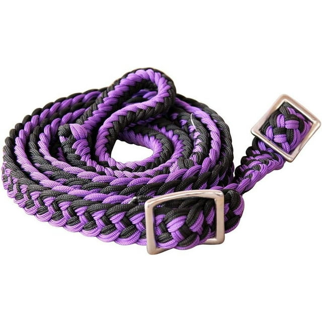 Braided Barrel Horse Racing Reins Flat Grip Knots 1" X 8Ft Horse