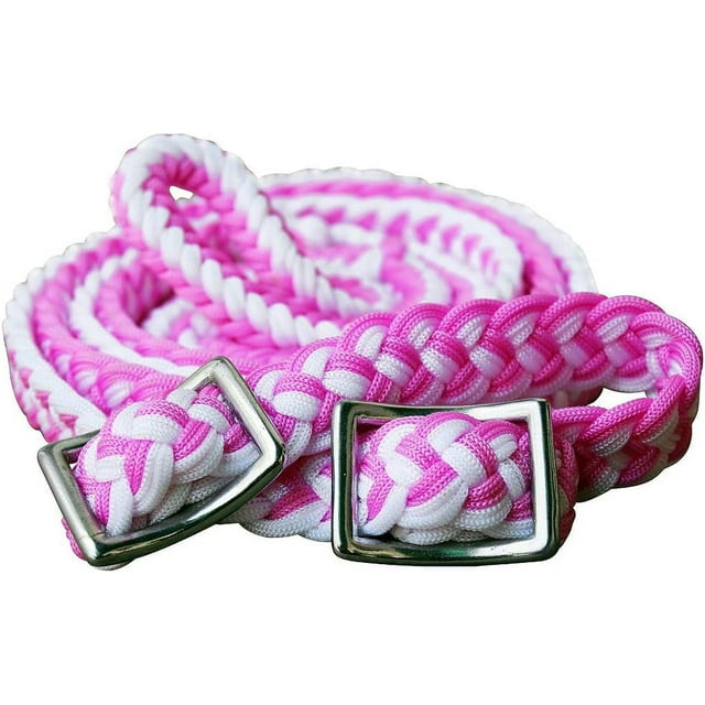 Braided Barrel Horse Racing Reins Flat Grip Knots 1" X 8Ft Horse