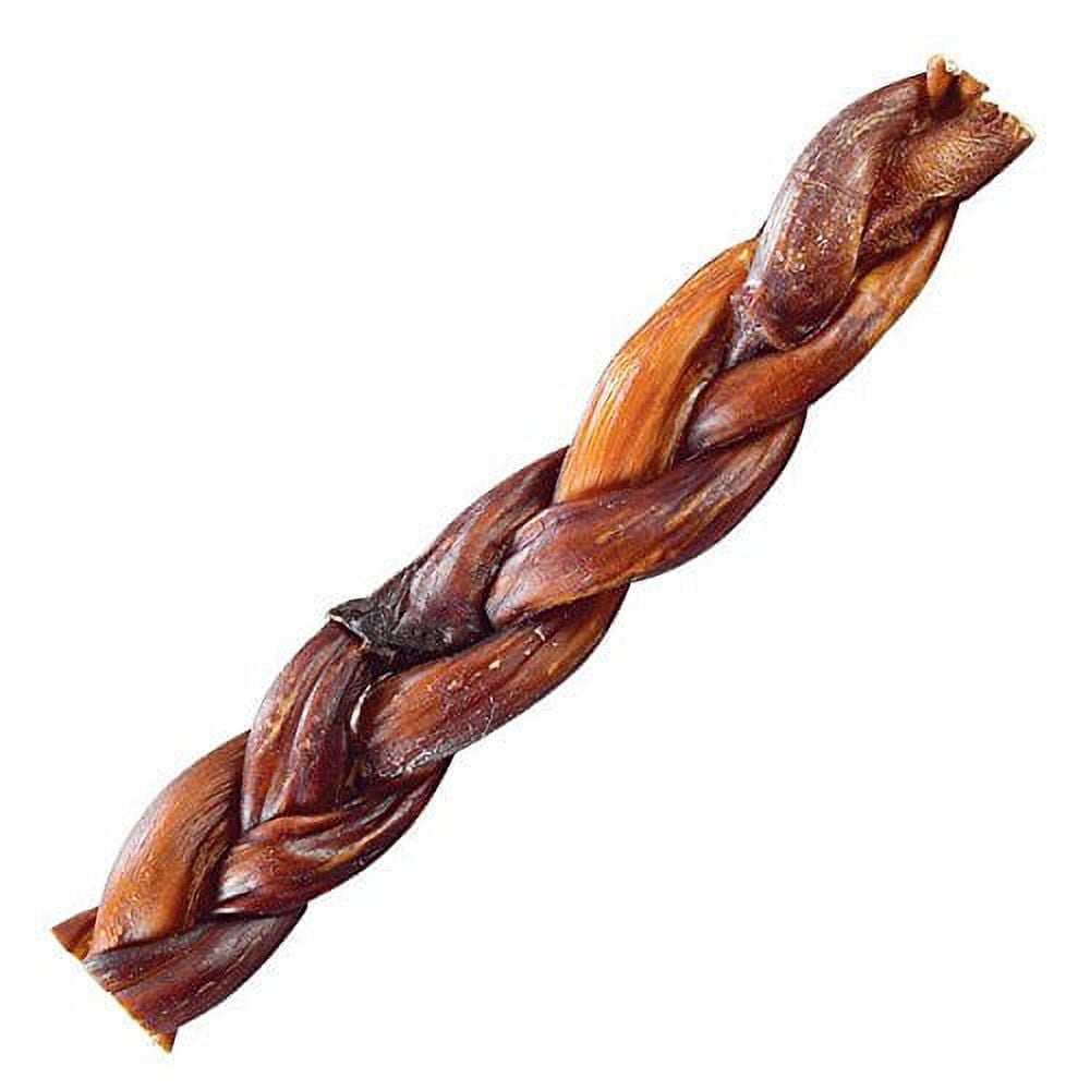 Braided Beef Bully Sticks Dog Treats Natural Smoked Lasting Dental Chews 5" Long(25 Bully Sticks)