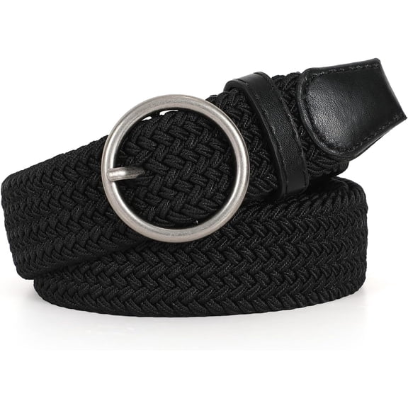 Braided Belt Elastic Stretch Woven Belts for Women Men Golf Canvas Fabric Belt