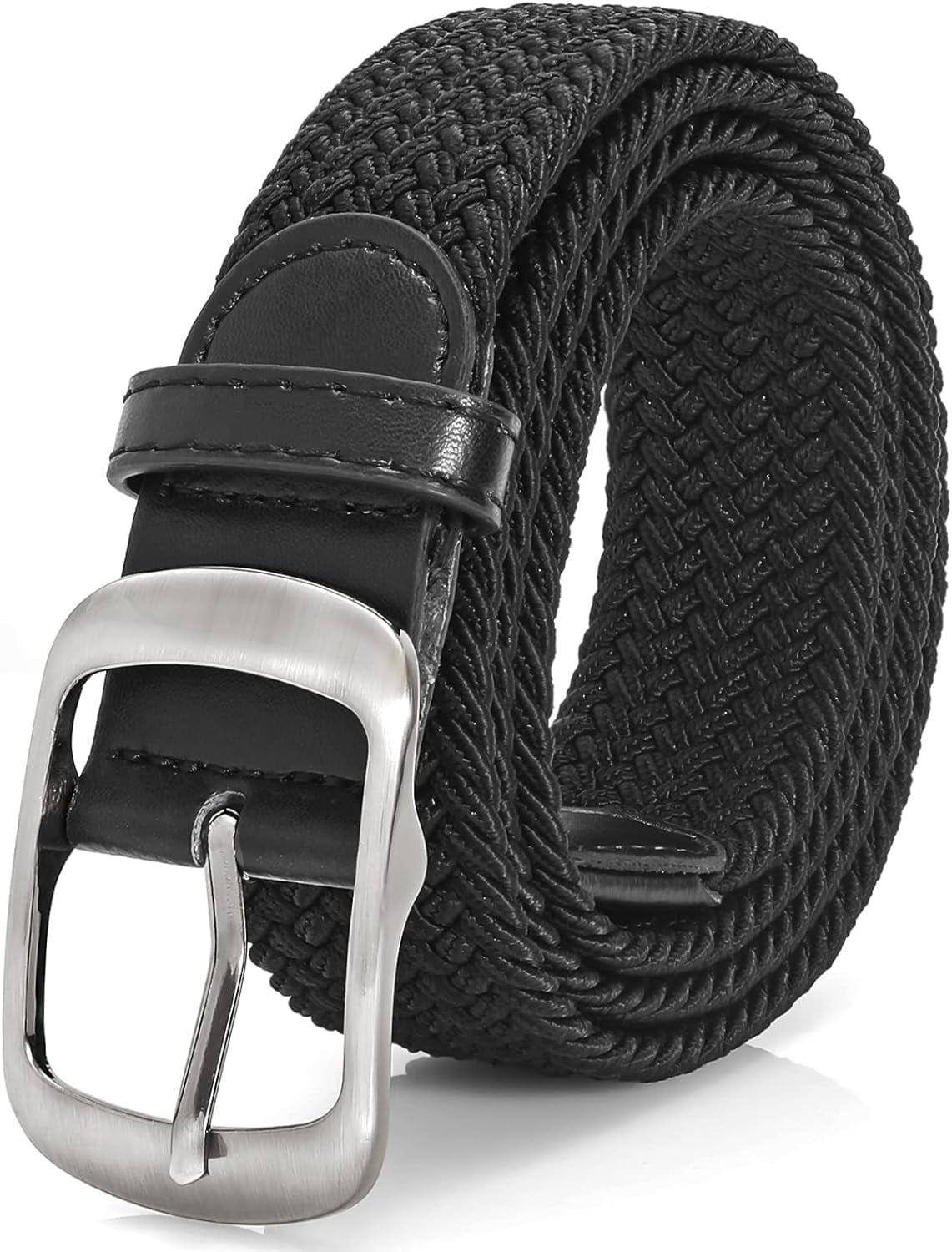 Stretch Braided Belt For Men & Women - Elastic Woven Belt, Adjustable Multicolor - View #2
