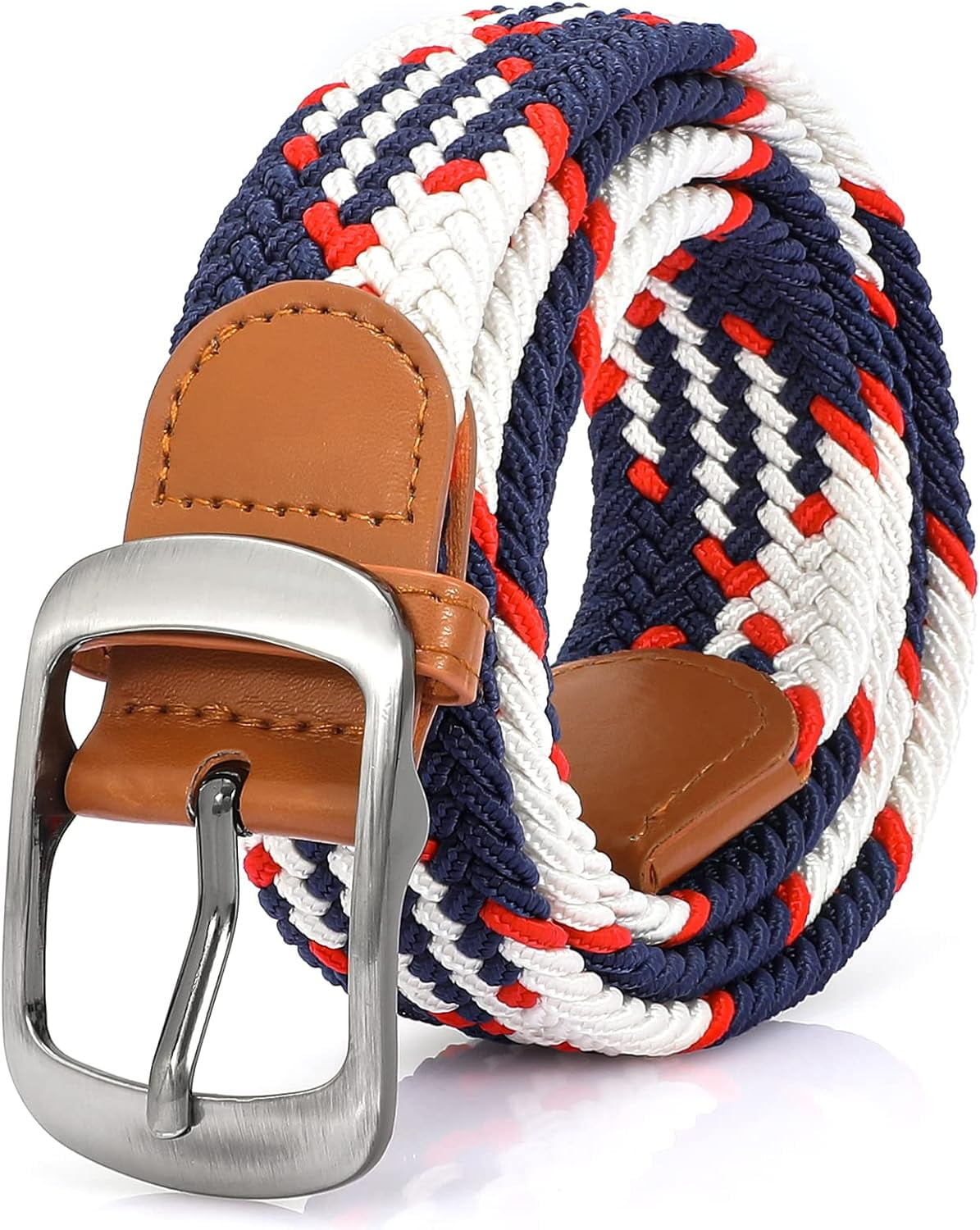 Braided Belt Stretch Belt for Men and Women Multicolored  display picture 2