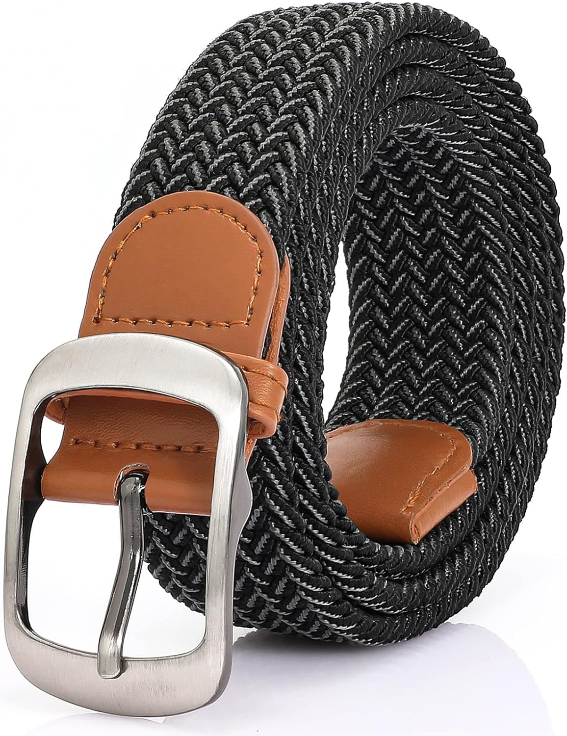 Braided Belt Stretch Belt for Men and Women Multicolored  display picture 1
